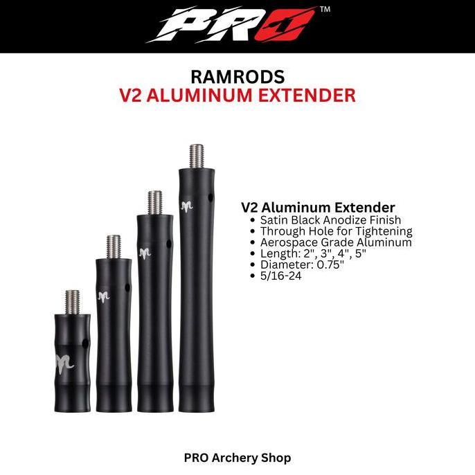 RAMRODS V2 EXTENDER ALUMINUM / EXTENDER STABILIZER EXTENDER RAMRODS ALAT PANAHAN Original