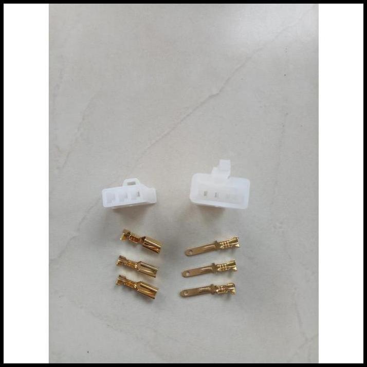 HOT DEAL SOKET KABEL 3 PIN SKUN KECIL PUTIH / SOCKET KABEL 3 PIN SKUN KECIL 