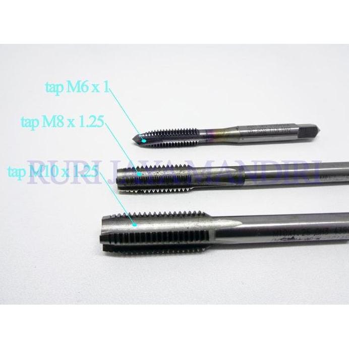 tap baut 10 12 14, m6x1.0 m8x1.25 m10x1.25