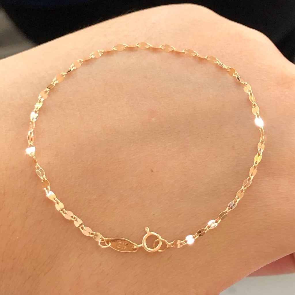 EV5- GELANG BIJI MENTIMUN UBS 0.53GR KADAR 375 8K PANJANG 17CM