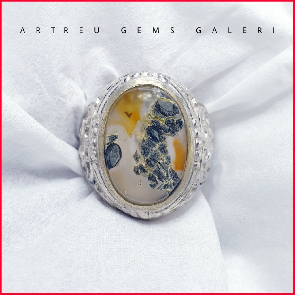 Batu Badar Perak Kristal | COD Bisa | Cincin Batu Akik Ring 5-10
