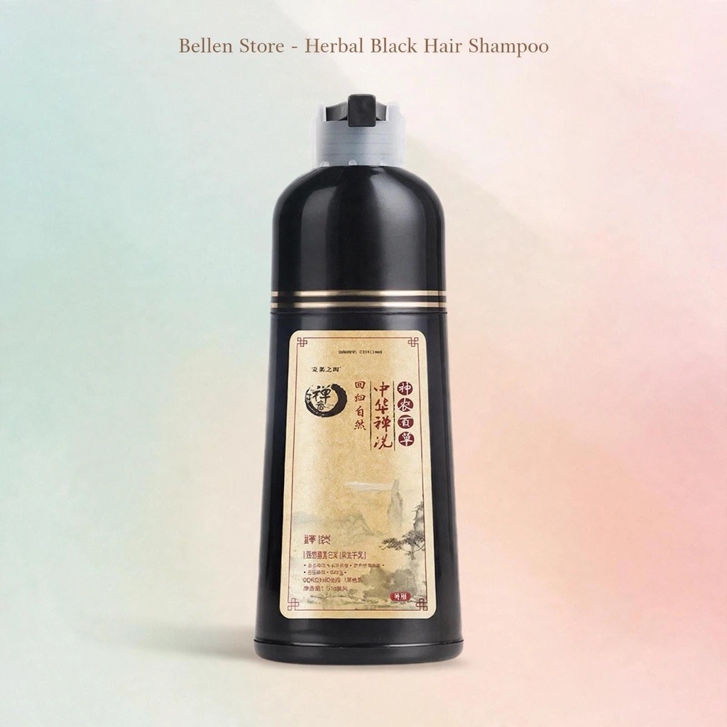 ZEIN Shampo Penghitam Rambut Black Hair Shampoo Uban Menjadi Hitam Permanen Sampo Penghilang Uban Sh