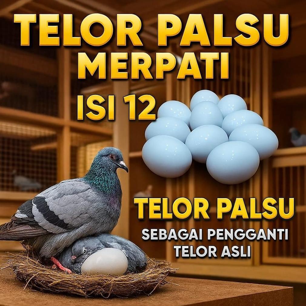 [ALK] Telor Palsu Merpati 12 butir / Telur mainan merpati Telur mitasi merpati mainan burung merpati