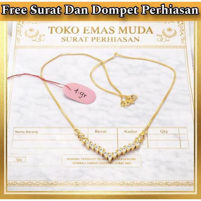 Lion- Kalung Fuji Berlapis Emas Muda Meh Elegan Perhiasan Fashion Nita Dapat Surat Dari