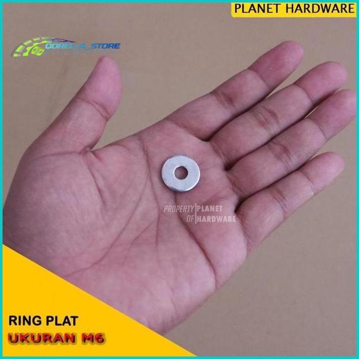 RING PLAT M6 TEBAL 2MM LEBAR 6172MM PAKET 50 PCS FORSALE