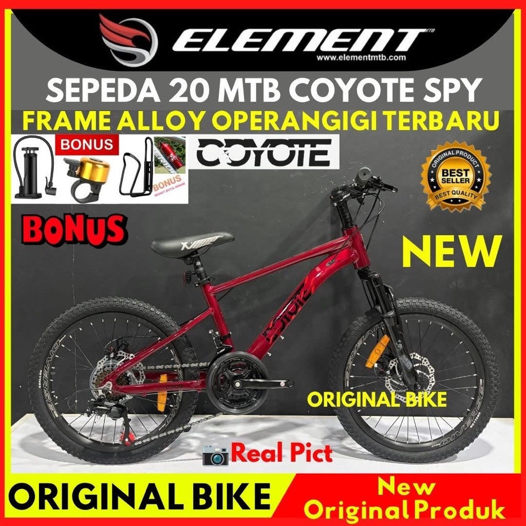 Sepeda Gunung MTB 20 Element Coyote SPY Frame Alloy Terbaru