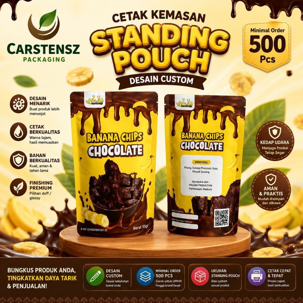 Kemasan Standing pouch custom