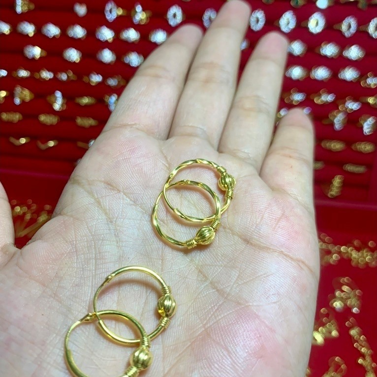 anting dewasa emas muda 3karat 1gram