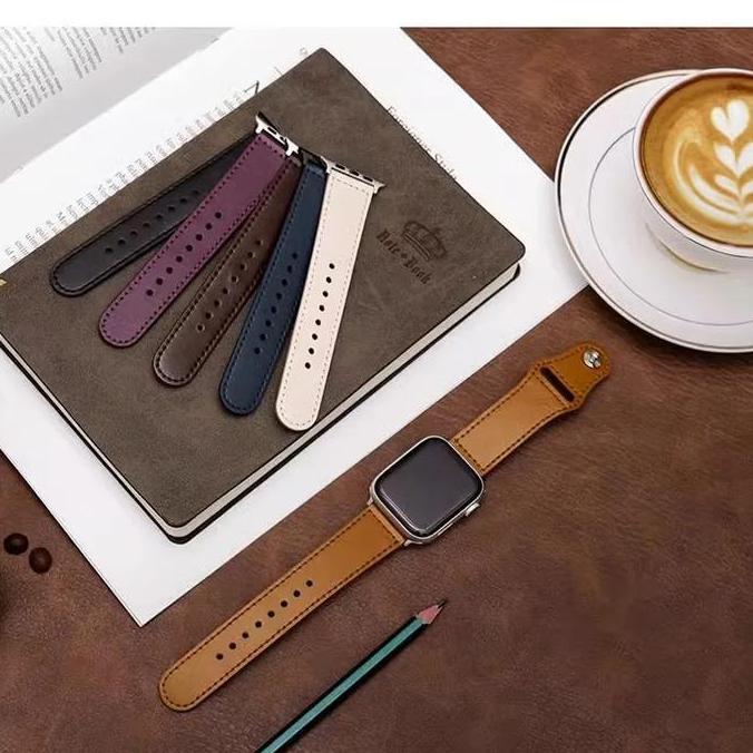 Pilihan - Leather Strap For Iwatch Ultra 2 3/Ultra 11 10 9 8 7 49Mm 45Mm 41Mm 6 Se 2 44Mm 40Mm 38Mm 