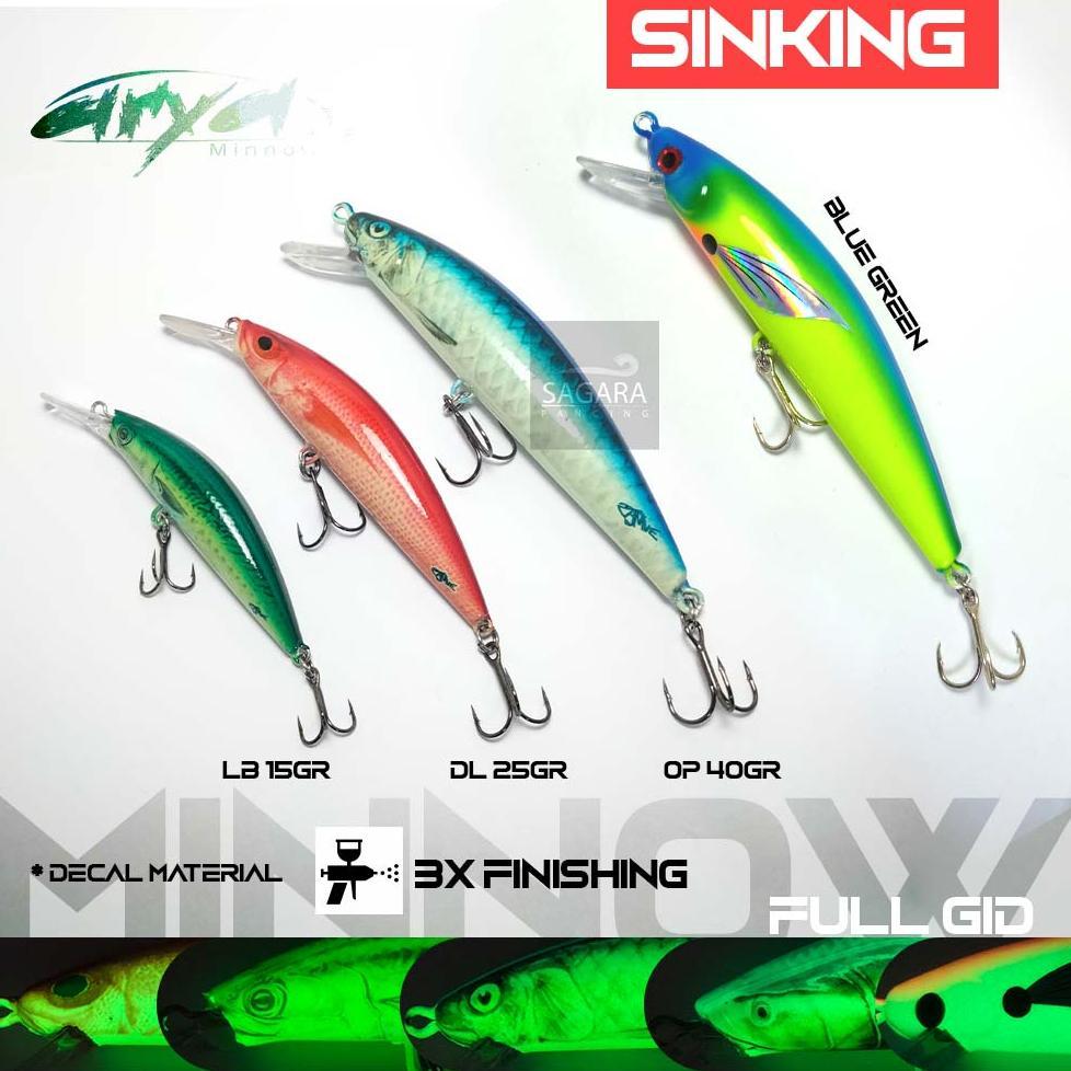 Minnow Zamve Arya | Minnow 15gr | 25gr | 40gr Umpan Pancing Lure Minnow Sinking Diskon