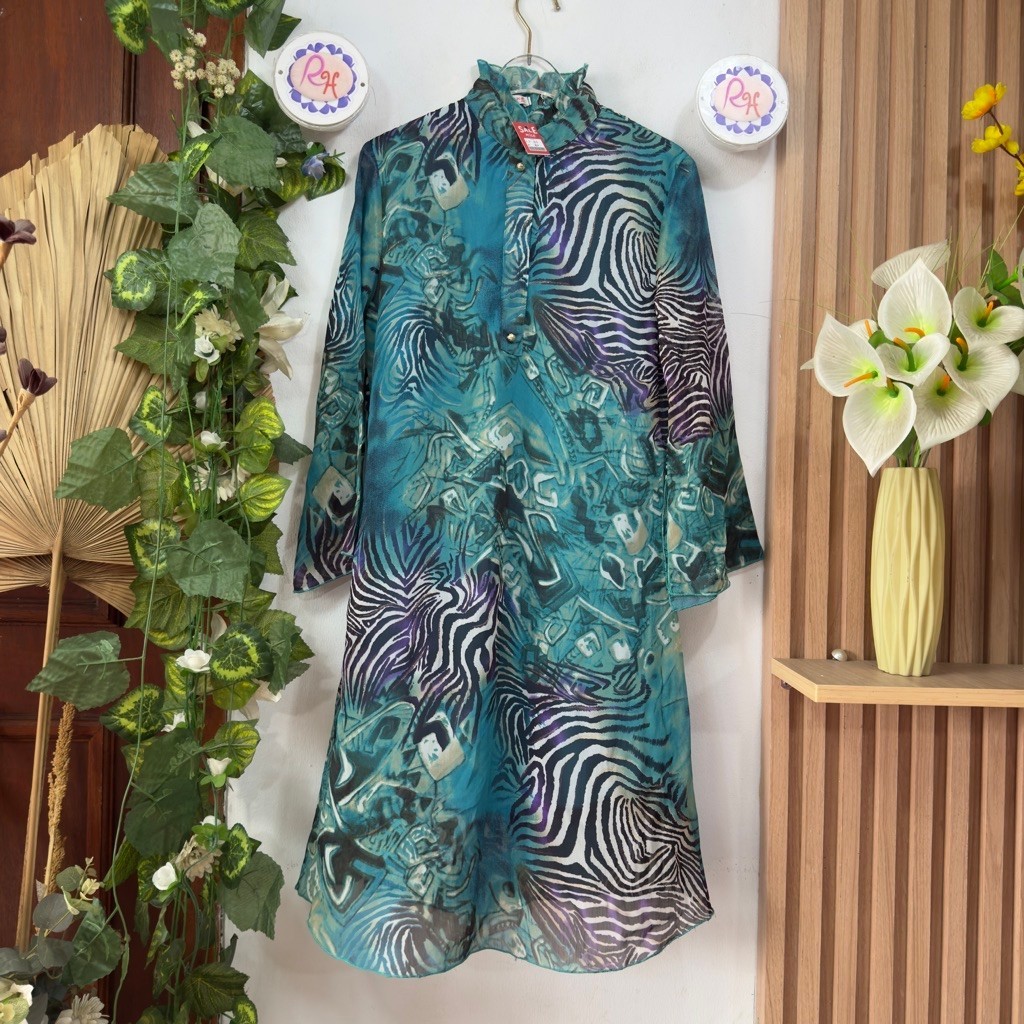 Tunik Biru Tosca Chiffon Jessica