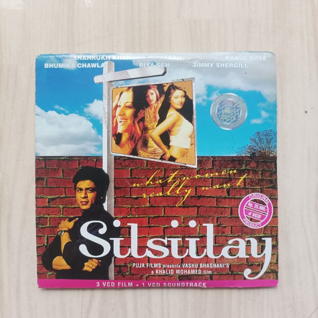 Original Rare 4 Disc VCD Film India Shah Rukh Khan Silsiilay Movie
