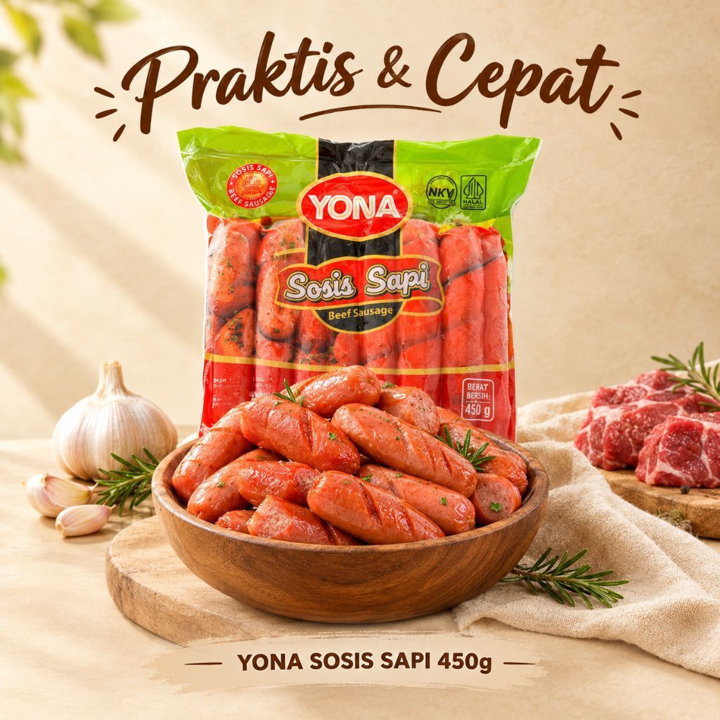 SOSIS SAPI YONA - SOSIS BEKU - SOSIS SAPI 450G