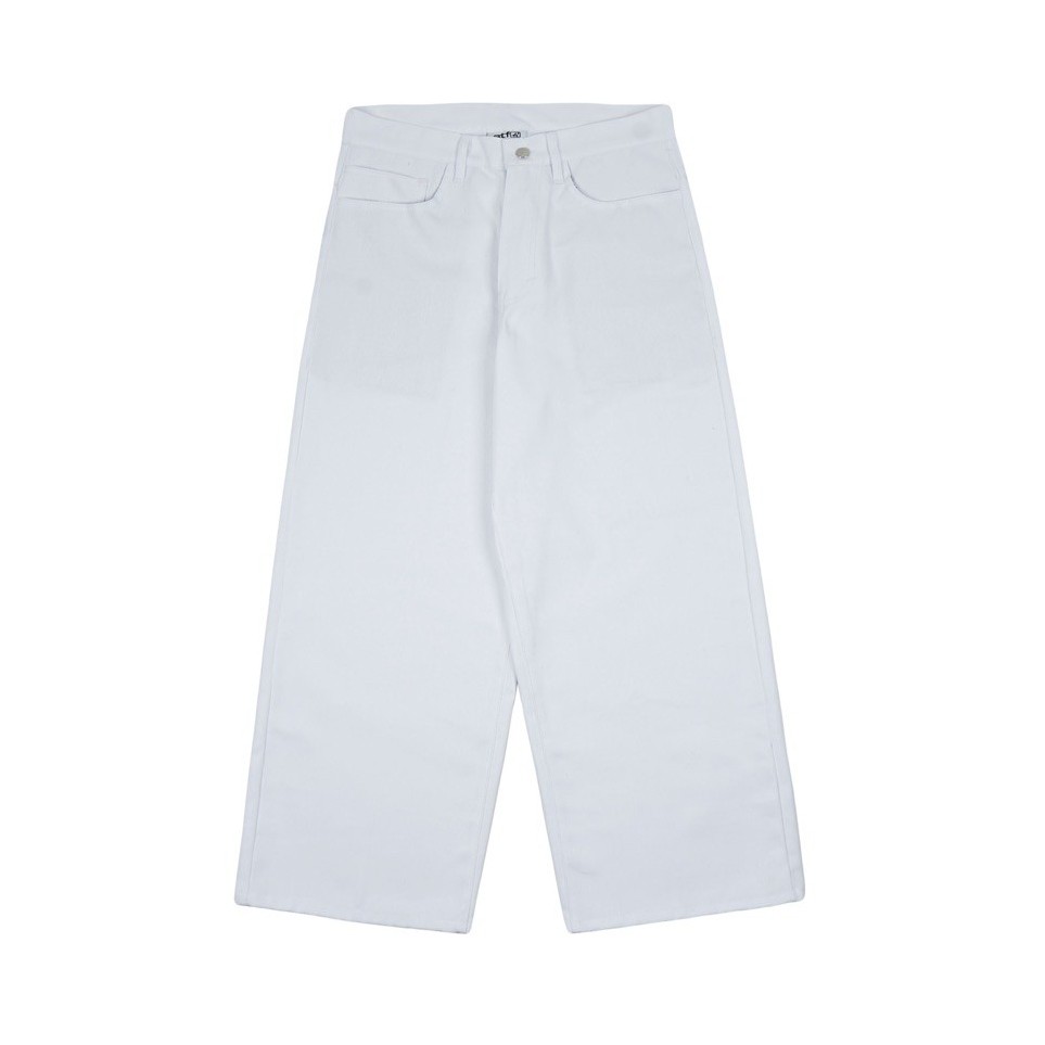 Satisfaction Baggy Pants  Blank White