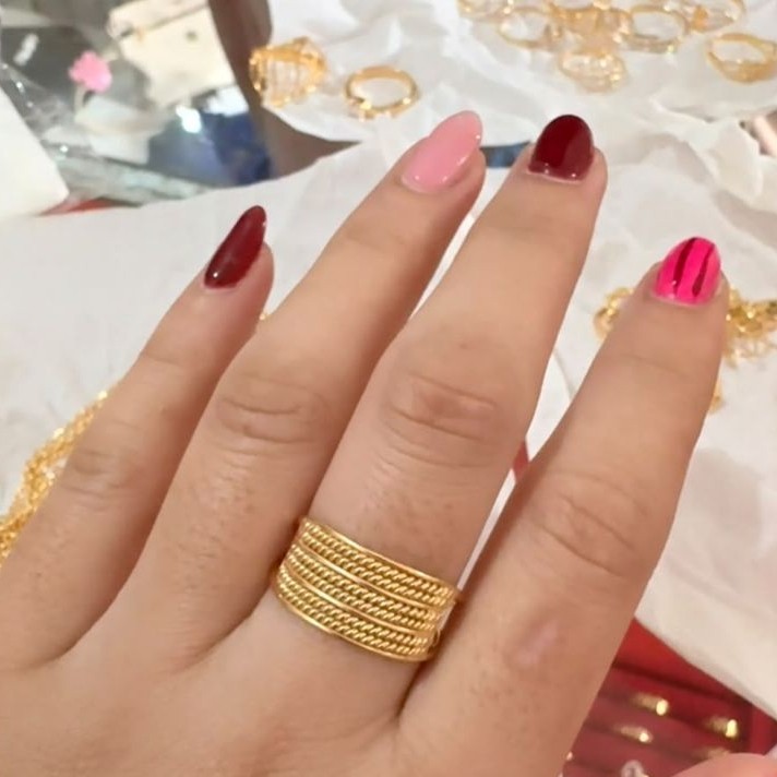 cincin dewasa tali air emas muda 3karat 2gram