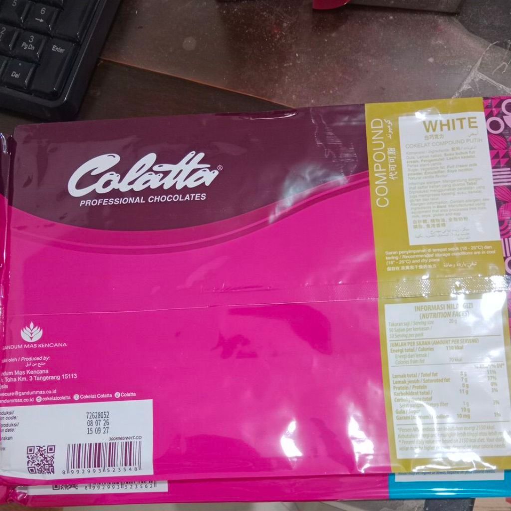 coklat batang putih colatta 1kg
