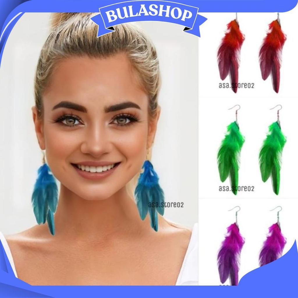 Anting Bulu Angsa/Anting Tusuk/Aksesoris Fashion ASA Sale