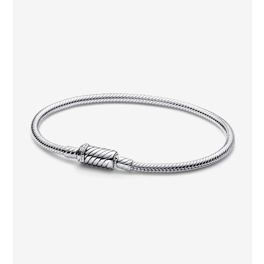ORIGINAL NEW pandora moments sliding magnetic clasp snake chain bracelet size 18 pandora charm brace