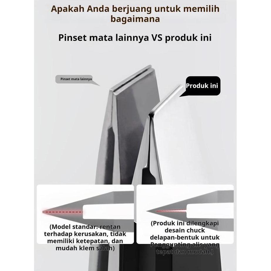 Wadrobe- Pinset Alis Presisi, Pinset Pria, Alat Pencabut Jenggot, Tang Kecil, Pinset Komedo, Pinset 