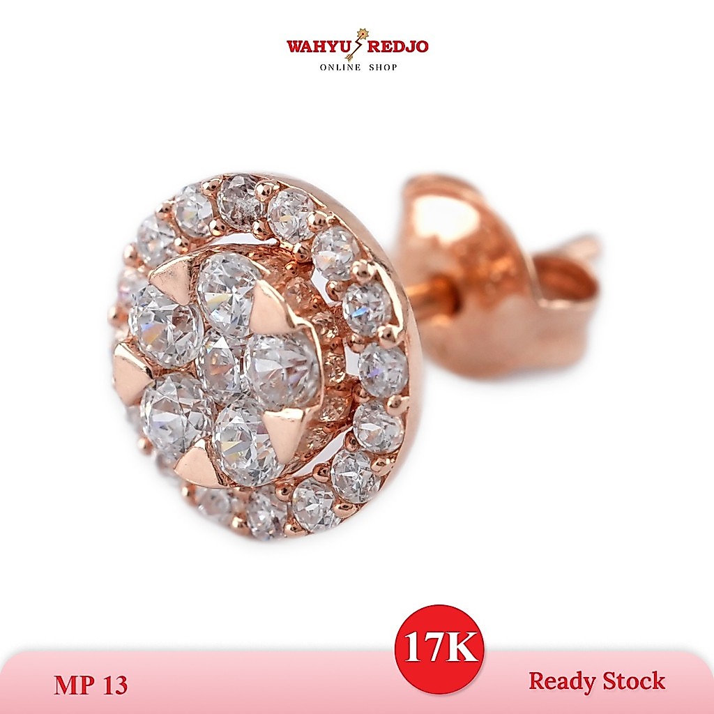 WAHYU REDJO - ANTING EMAS 17K  MODEL TUSUK BUNGA MATA SIMPLE & DAILYWEAR (PMR)