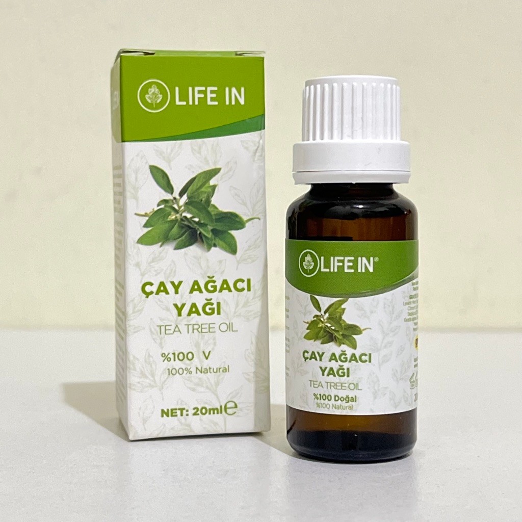 LIFE IN Tea Tree Oil Turki | Natural Oil Serbaguna | Minyak untuk Jerawat dan Iritasi | Minyak Pohon