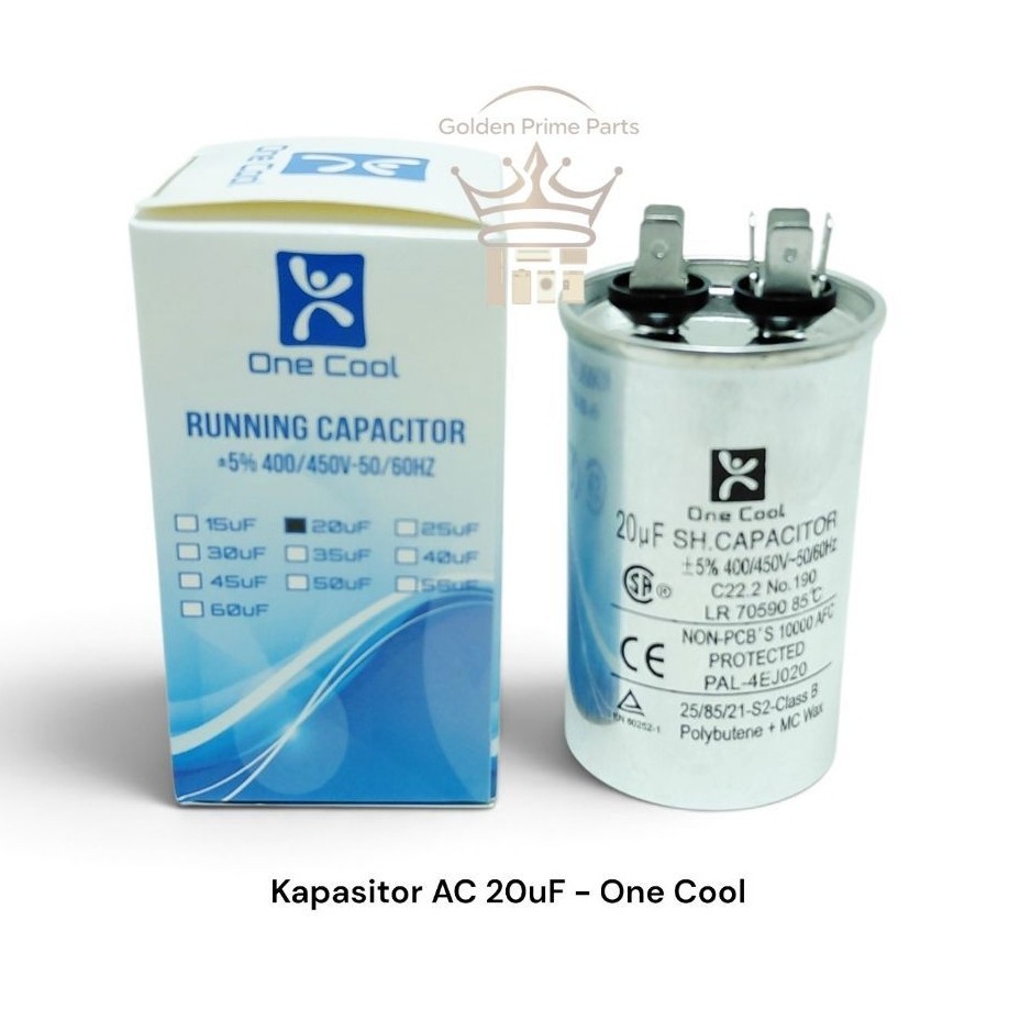 Kapasitor AC 20uf (400/450V) One Cool