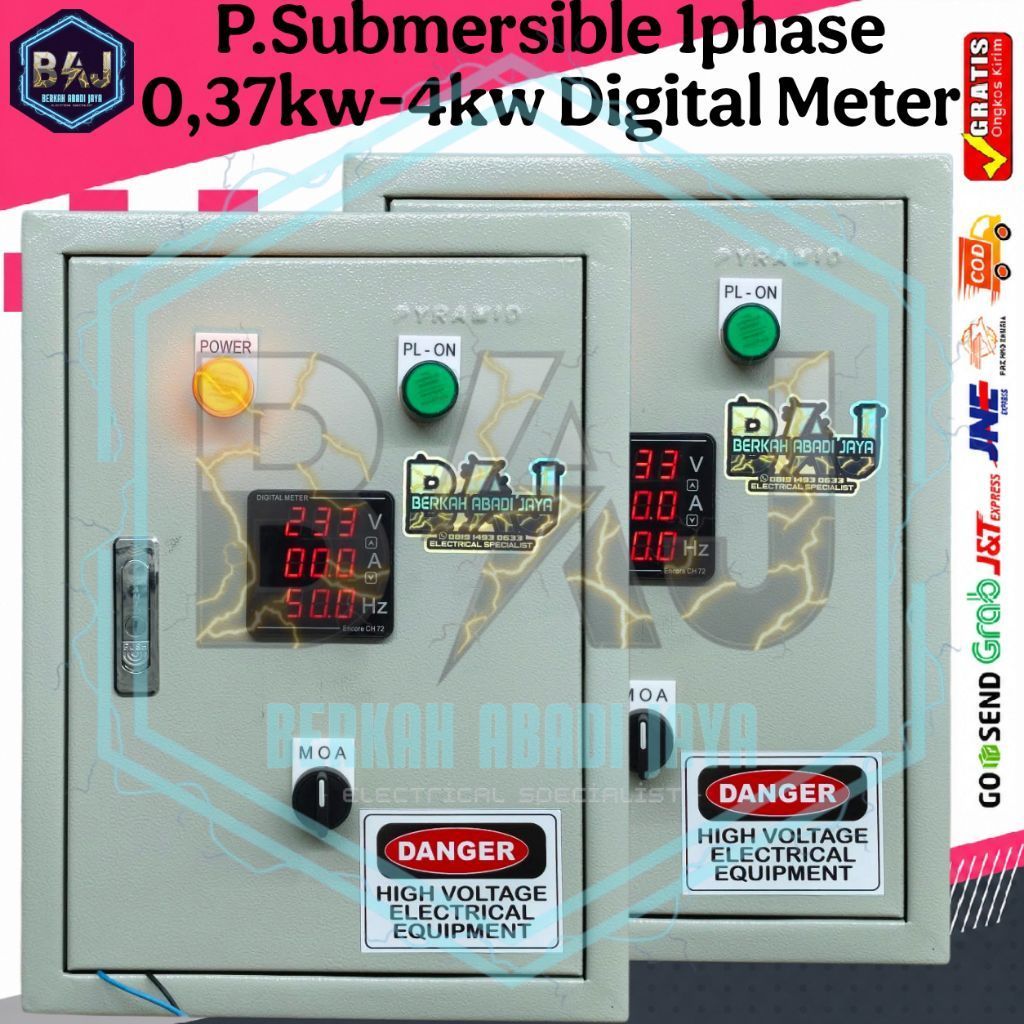PANEL POMPA SUBMERSIBLE 1PHASE DIGITAL METER