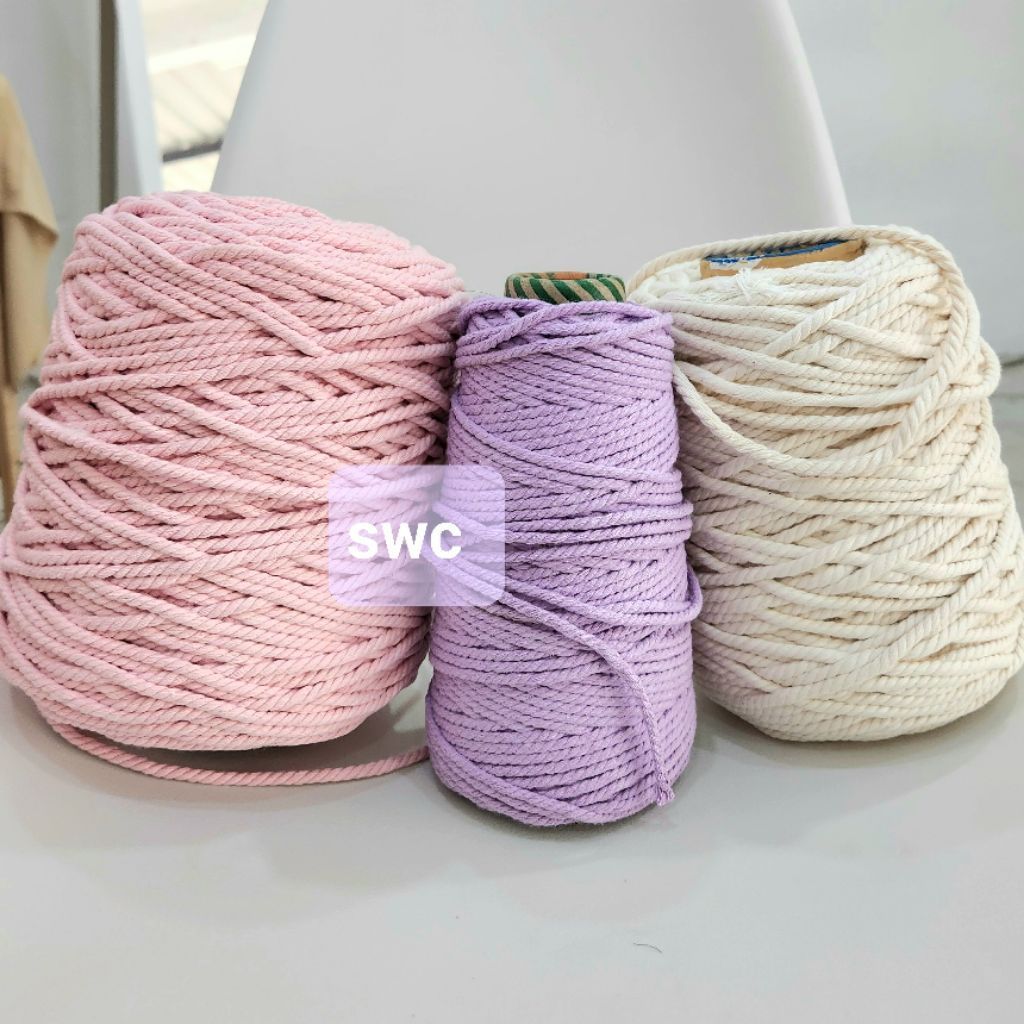 [5meter] Tali macrame/benang macrame/tali katun macrame 4 mm