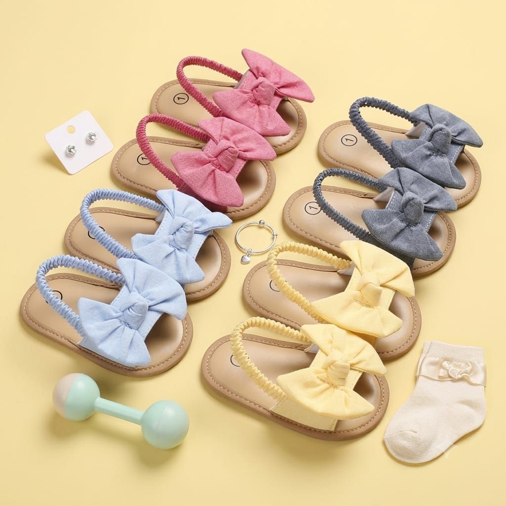 sandal bayi perempuan terlaris usia 0 6 9 12 bulan /sandal bayi pita usia 1 tahun