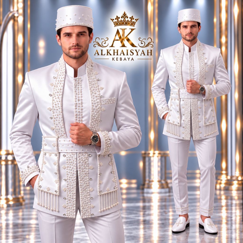 Beskap pengantin sunda premium / Basofi pria adat sunda set lengkap