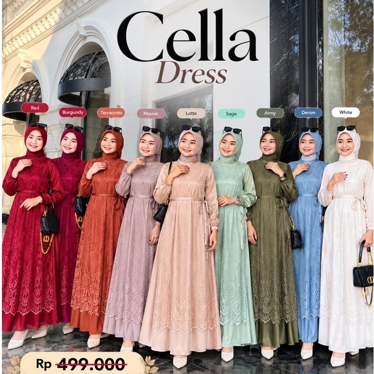 Cella Dress by Journey Scarves Gamis Premium dan Elegan Cocok Untuk Segala Acara