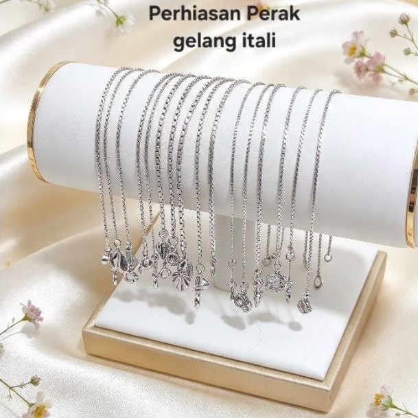 Gelang perak asli 925.gelang itali variasi.gelang wanita perak 925