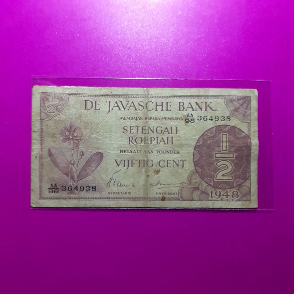 uang kuno setengah rupiah federal 1948
