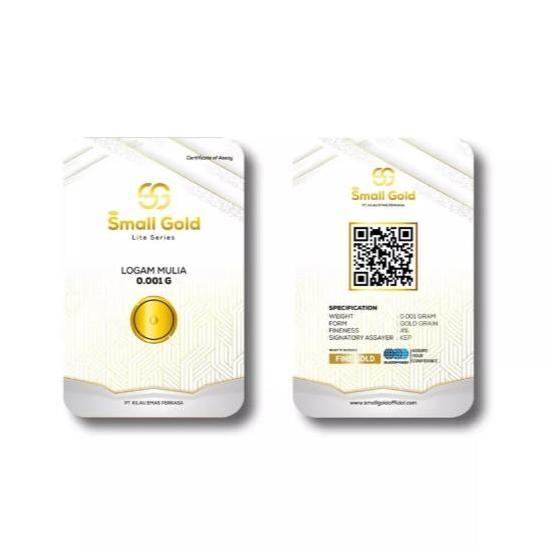 Terlaris Emas 0.001 Gram Small Gold Logam Mulia Asli Minigold Mini Gold