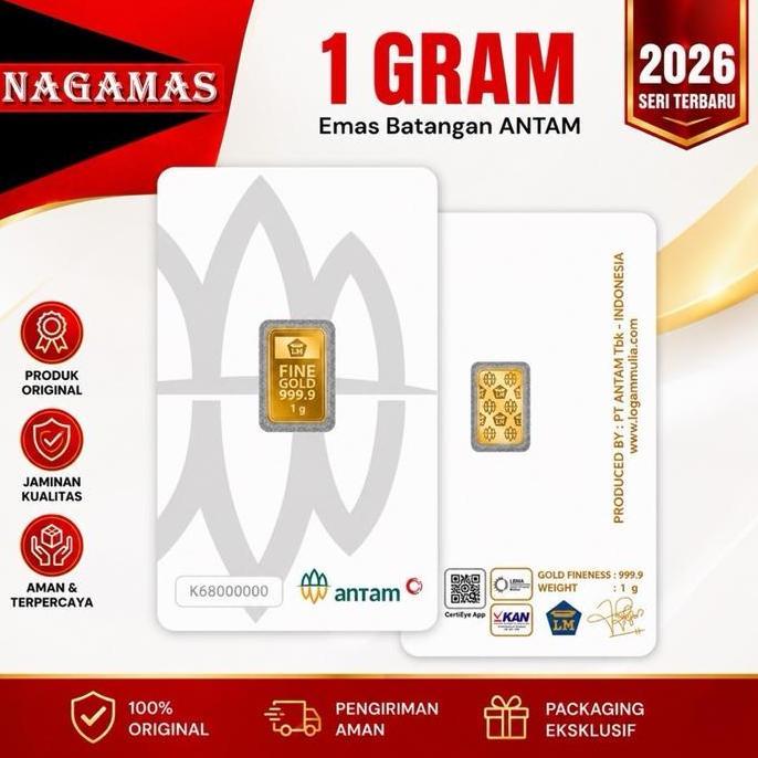 Terlaris Logam Mulia Antam Certieye 1 Gram, Emas Batangan Antam 1 Gram, Lm Antam 1 Gram