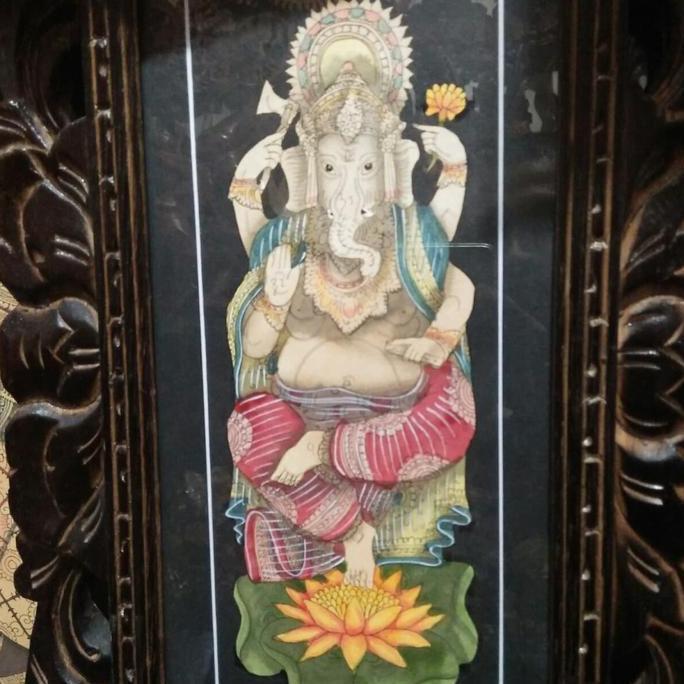 ><><><] lukisan Bali antik Dewa Ganesha