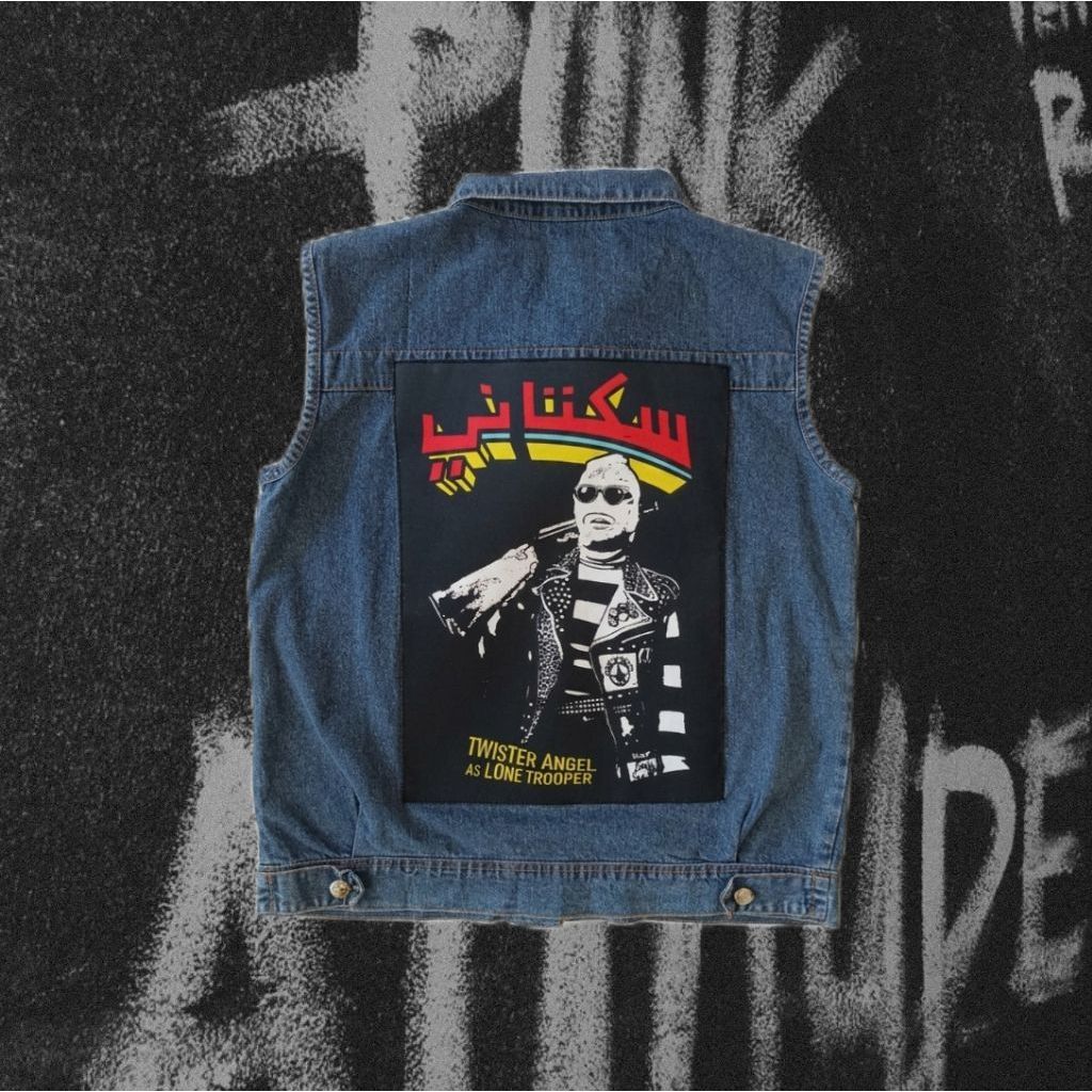 rompi punk denim custom pre order