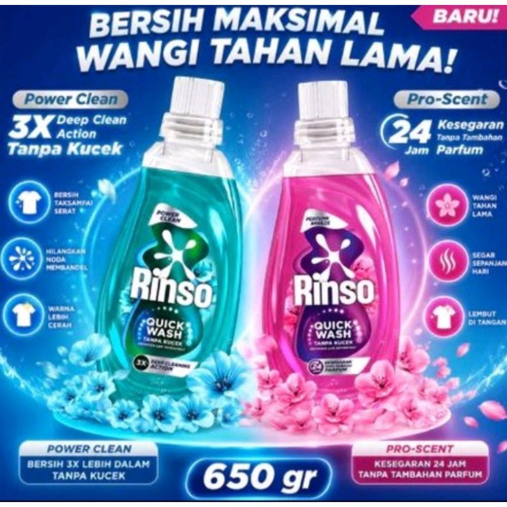Rinso cair 650ml Detergen cair botol