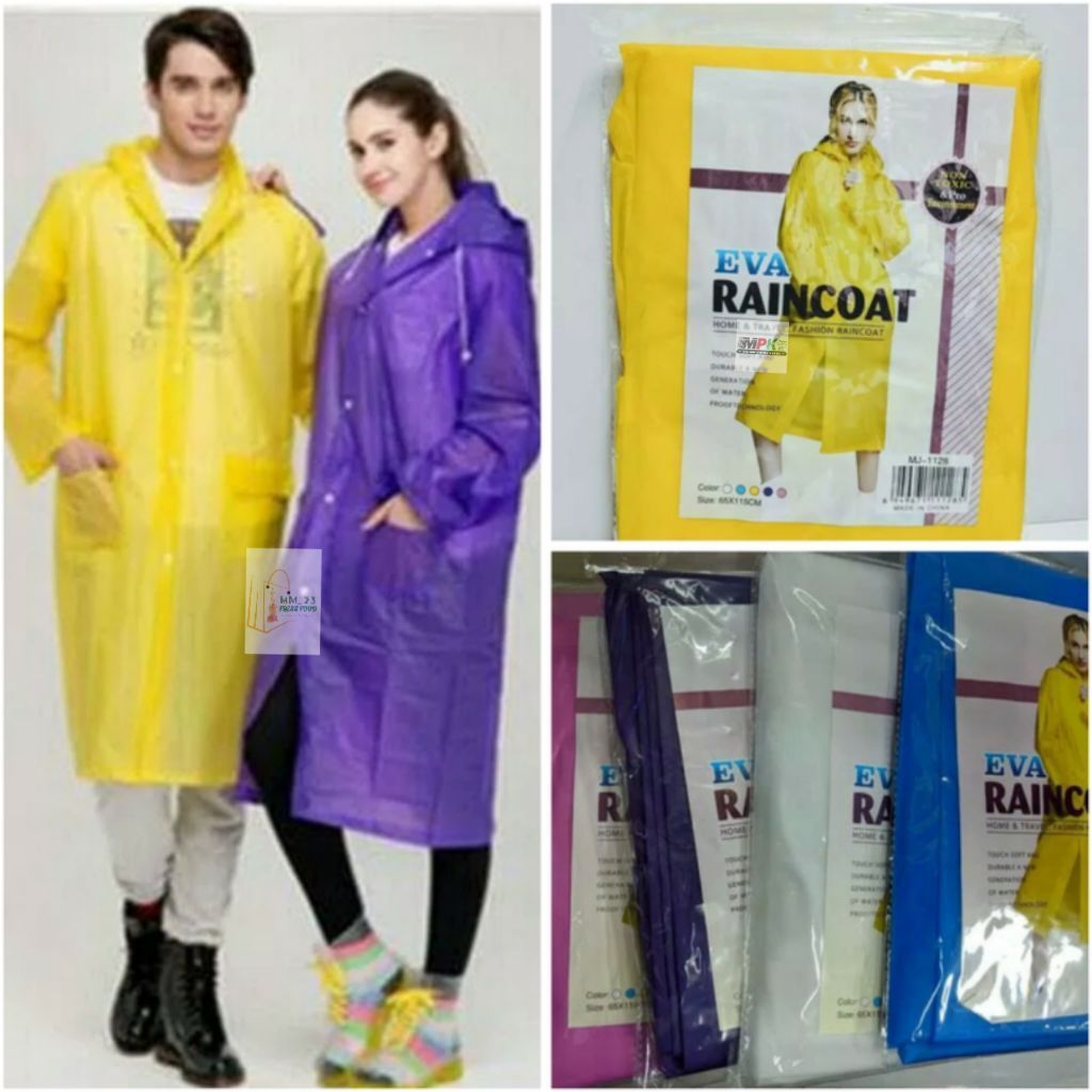 Jas hujan EVA Lightweight Raincoat Men and Women, mm fresh food