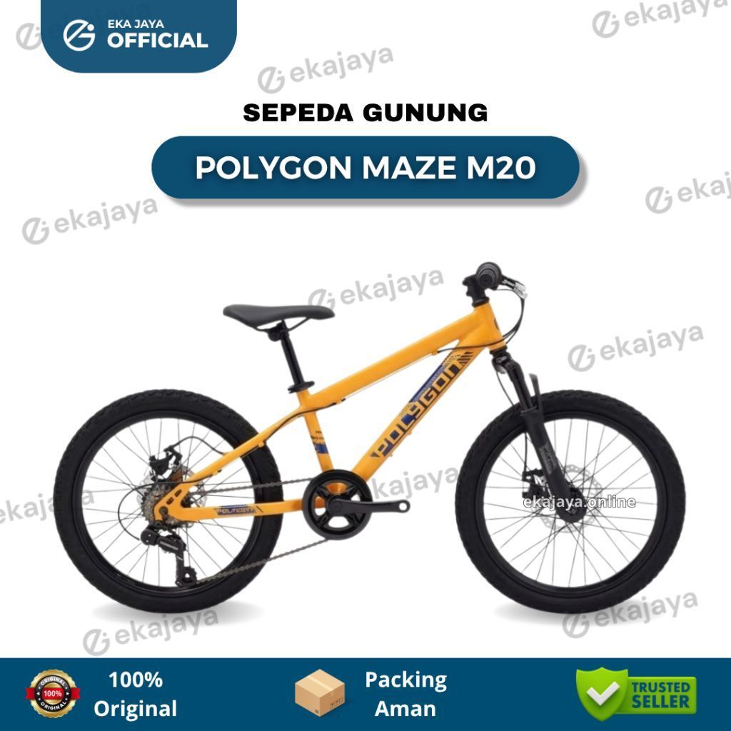 Sepeda Gunung MTB 20 Inch POLYGON MAZE M20 - YELLOW