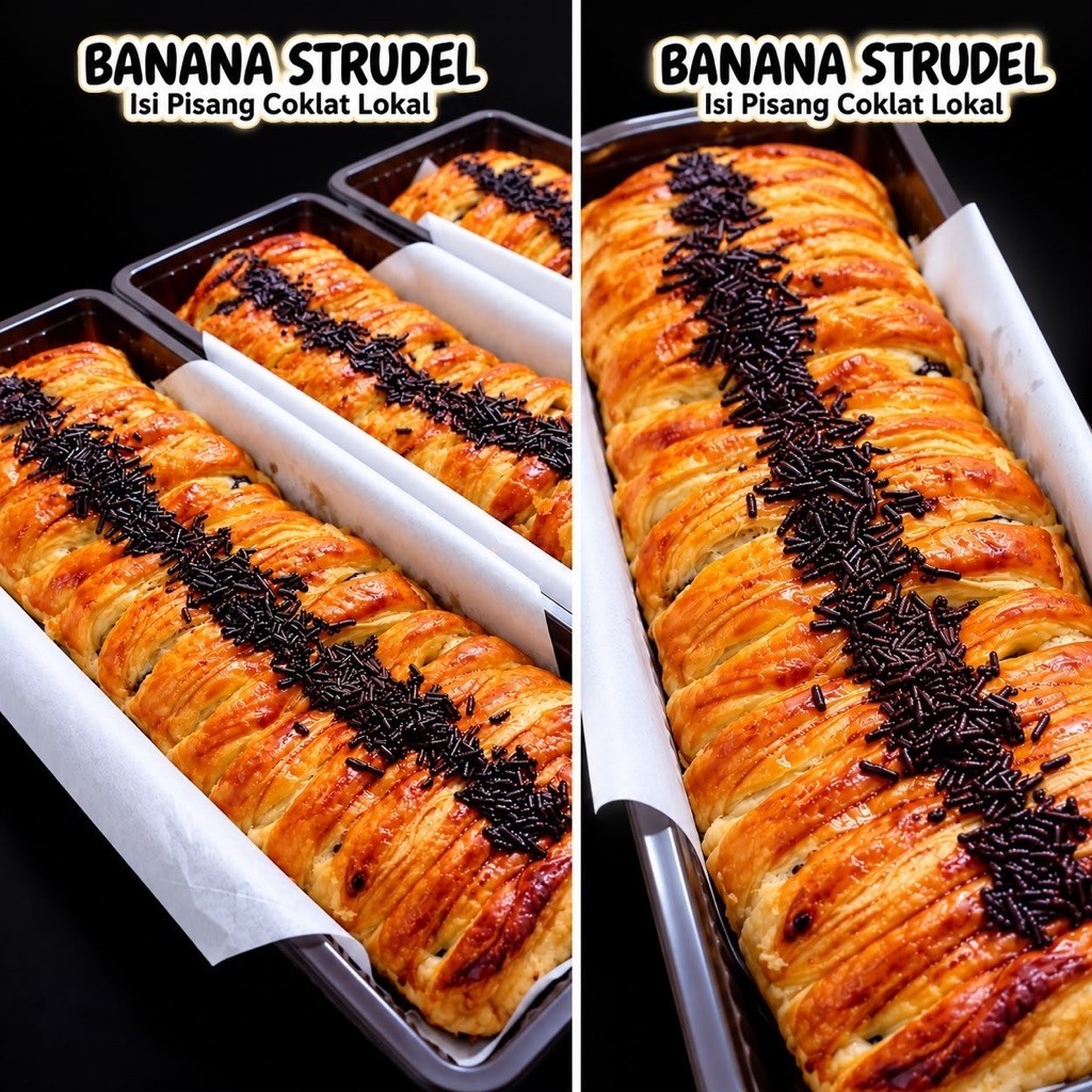 Banana strudel Isian Pisang Coklat Besar