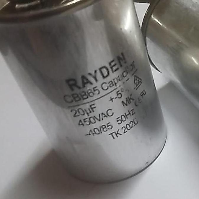 KAPASITOR 20UF 450V KAPASITOR AC KAPASITOR POMPA KOMPRESOR RAVR99