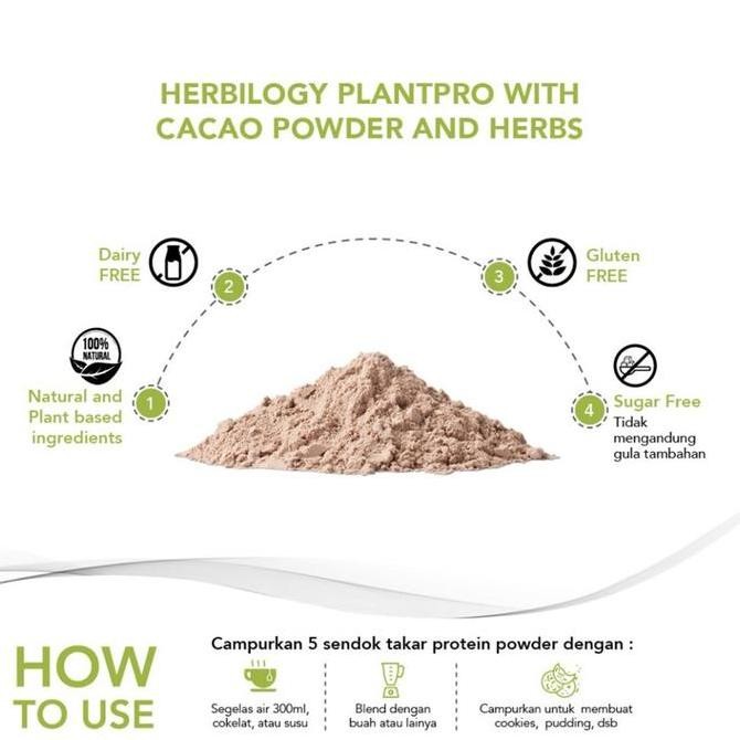 

Herbilogy - Plantpro Powder Cocoa 280G ( Protein Nabati Vegan )