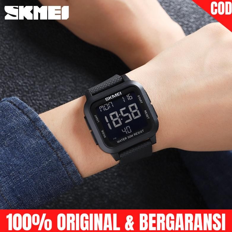 [Kecil Jam Tangan Pria Wanita Kotak Skmei Fashion Digital Anti Air Garansi Original Skimei 1894 Wdr-