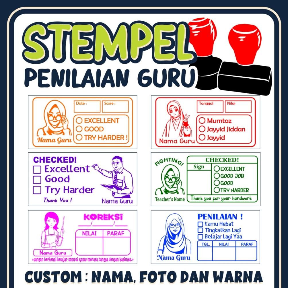 

Premium Stempel Nilai Guru / Penilaian / Koreksi / Checked / Reward Siswa Murid Sekolah Promo