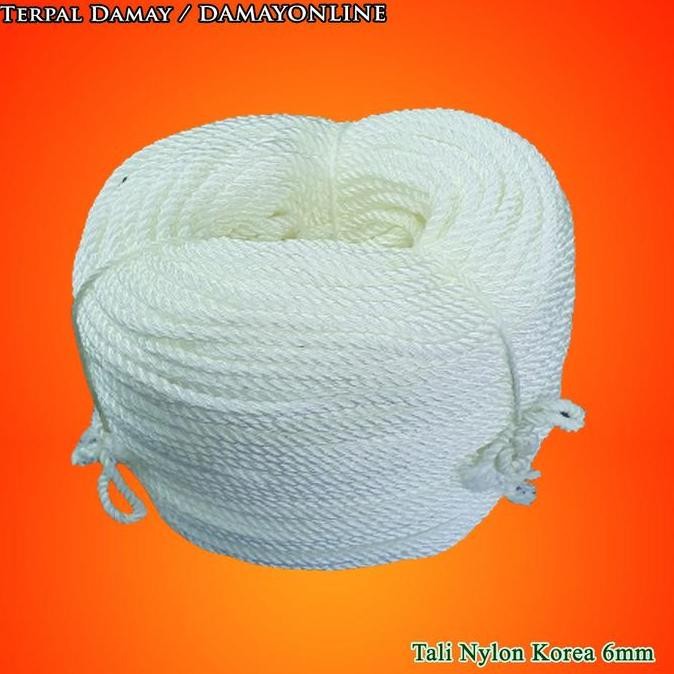 

BEBAS ONGKIR - Tali Tambang 6mm Putih Nylon Korea / Rol ( Per Rol )