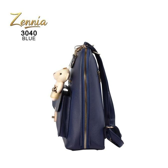 Zennia 3040 Tas Kulit Ransel Korea Tas Wanita Punggung Import Kantor Kerja Sekolah Kuliah Cewek Bag