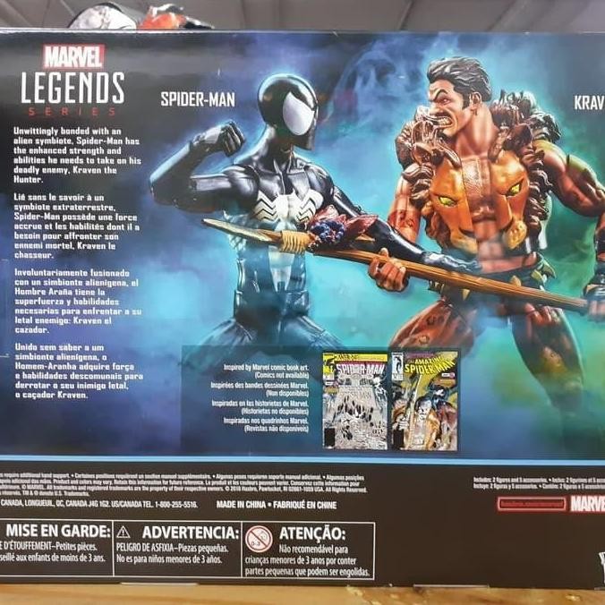 Kraven Symbiote Spiderman Black 2 Packs Marvel Legends