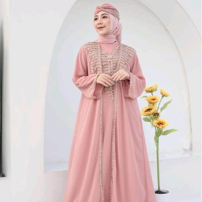 Sale Abaya / Kaftan VERO Trendy Casual Premium Wanita Best Seller Outer Lepas Pasang Muslim Cantik B