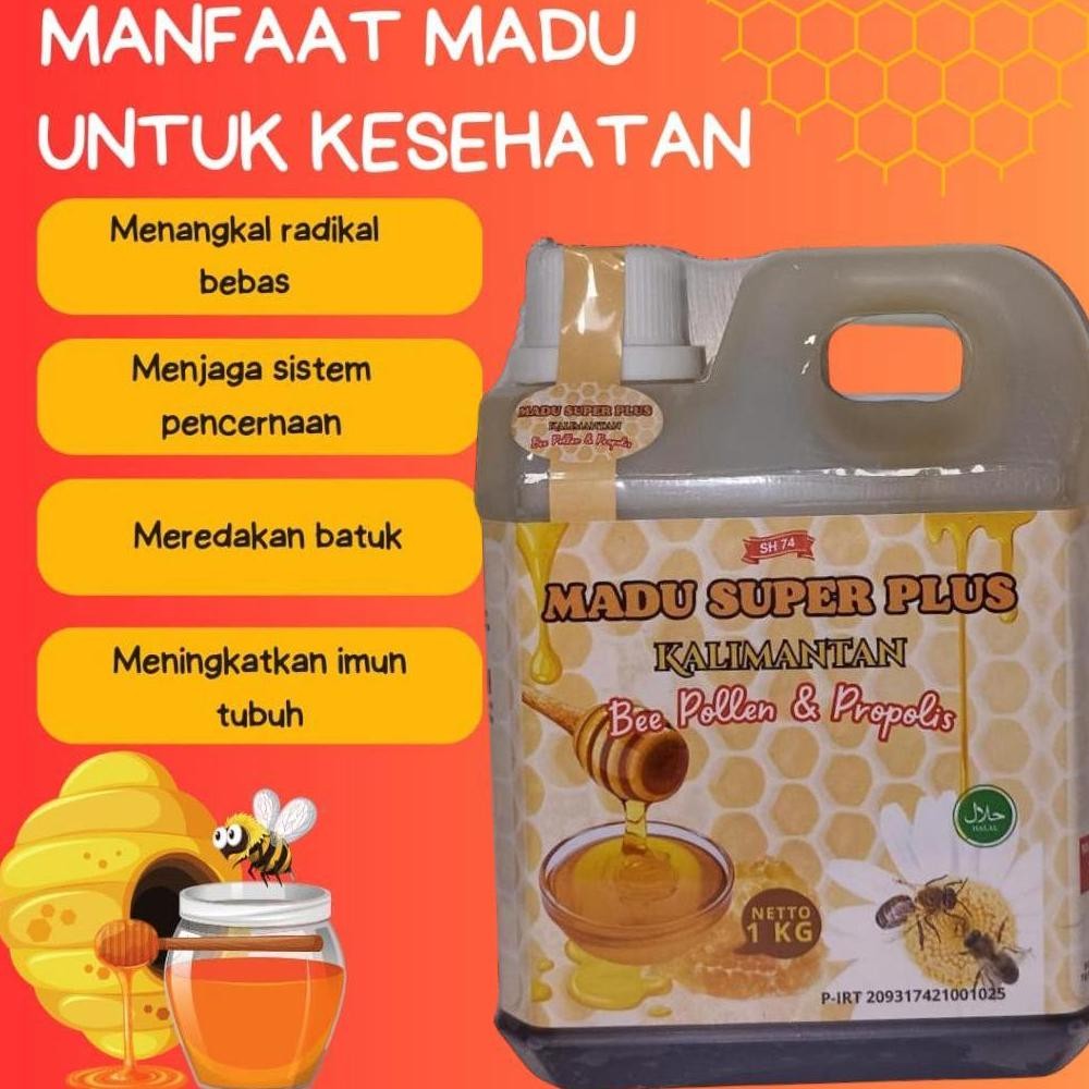

(Terbaru) Madu Super Plus KALIMANTAN SH 74 1KG Plus bee pollen dan propolis (Terlaris)